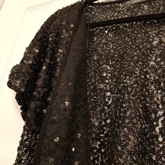 Sequin Black Shrug Cover Up Suzy Shier - Picture 8 of 8